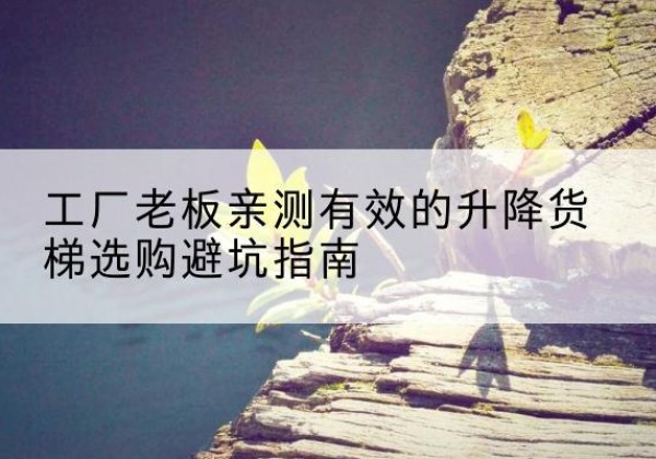 常山升降货梯怎么选-工厂老板亲测有效的升降货梯选购避坑指南